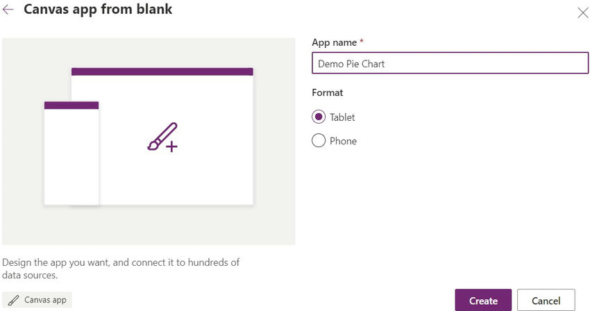 Canvas app from blank